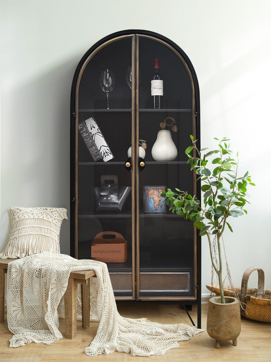 Black Arched Cabinet