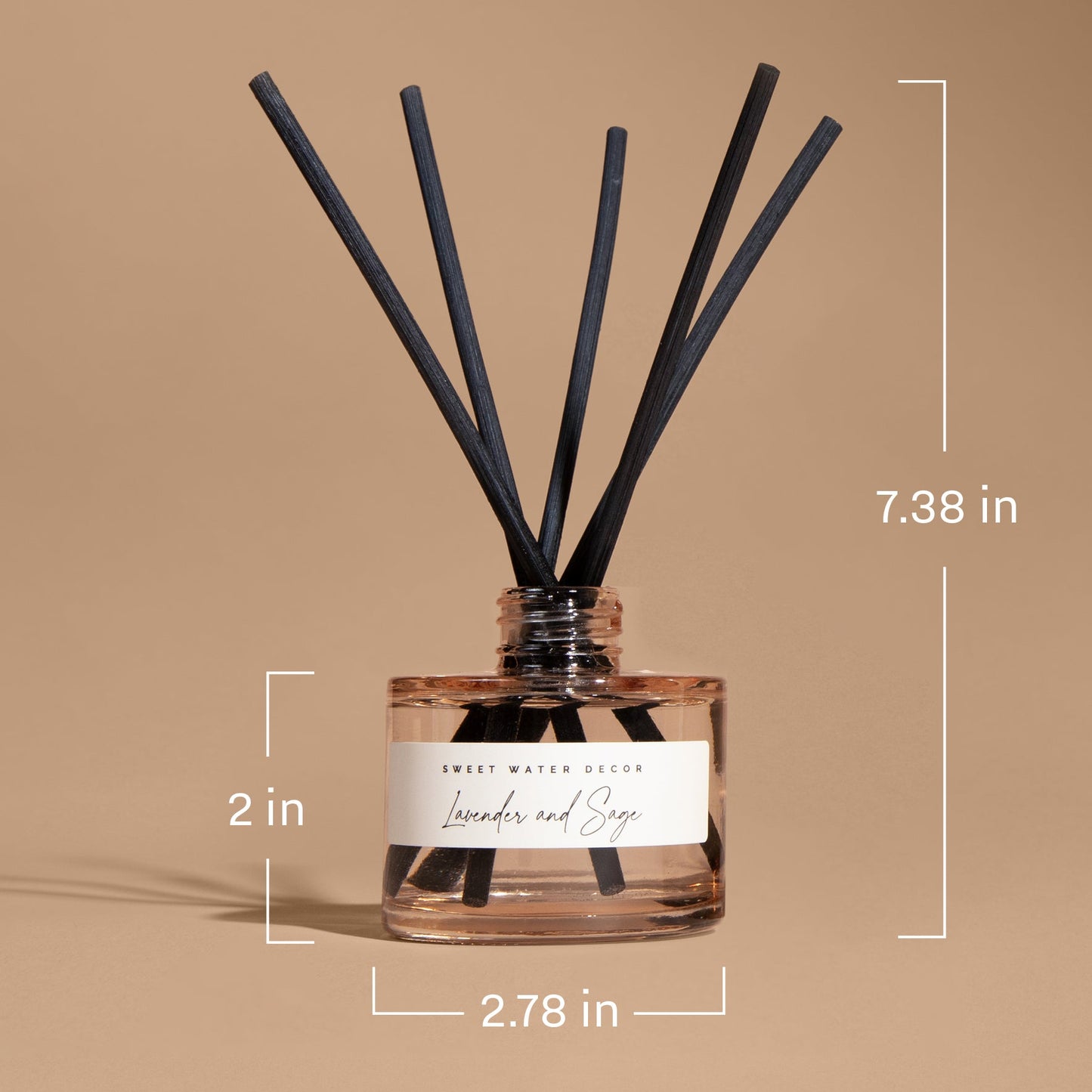 Salt and Sea Blue Tinted Glass Jar Reed Diffuser