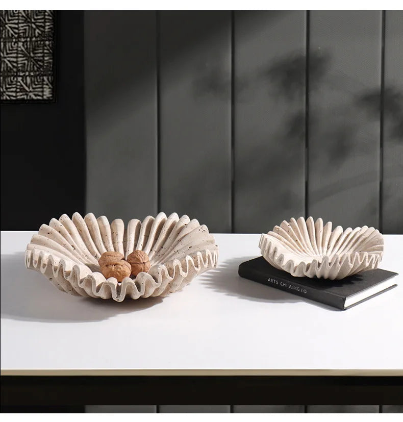 Marble Ruffle Tray