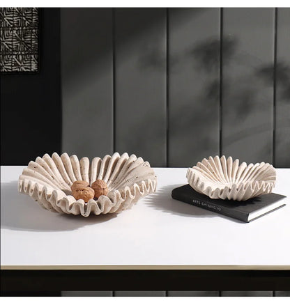 Marble Ruffle Tray