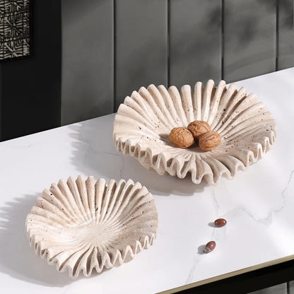 Marble Ruffle Tray