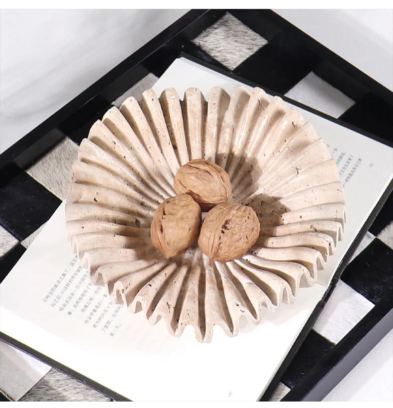 Marble Ruffle Tray