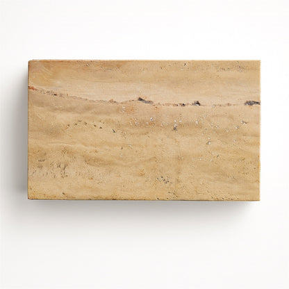 Cream Travertine Lidded Box by BIDKhome