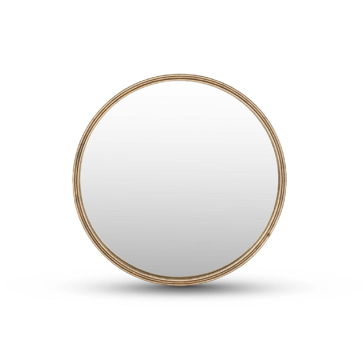 Round Cast Aluminum Mirror by BIDKhome — front
