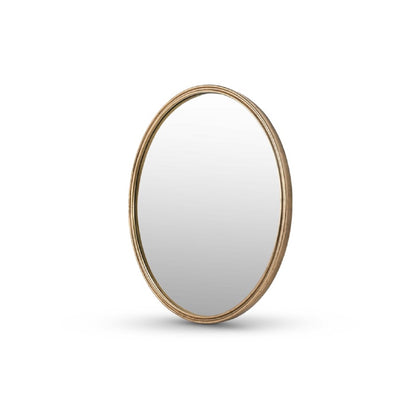 Round Cast Aluminum Mirror by BIDKhome — angle
