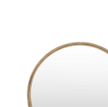 Round Cast Aluminum Mirror by BIDKhome — rim detail