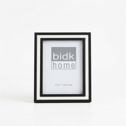 Line Frame, Black & White by BIDKhome — 5 × 7