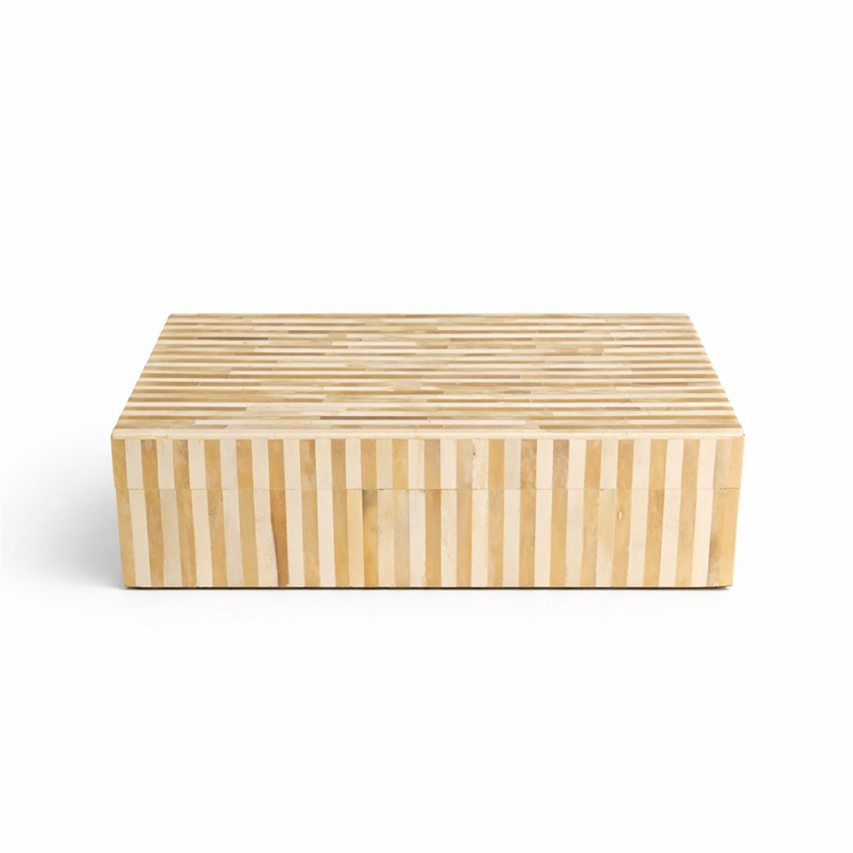 Striped Bone Decorative Box — Large by BIDKhome