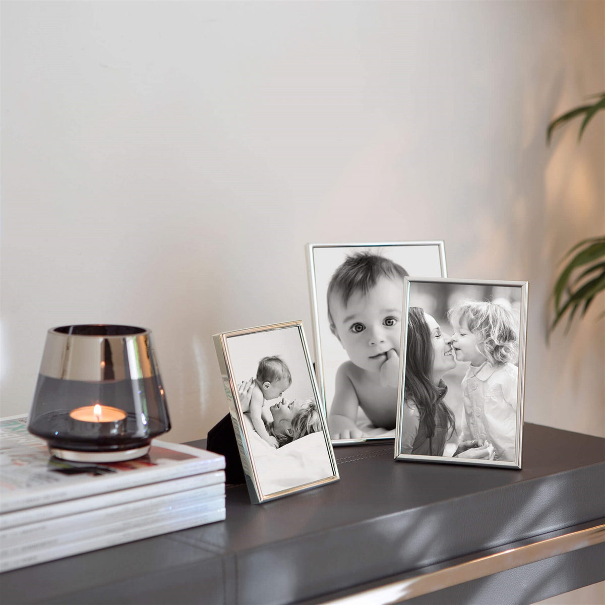 Niko Silver Frame by BIDKhome — on a console