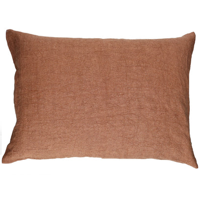 Alpha Basics Linen Lumbar Pillow — Cinnamon by Pomax