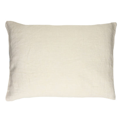 Alpha Basics Linen Lumbar Pillow — Ivory by Pomax