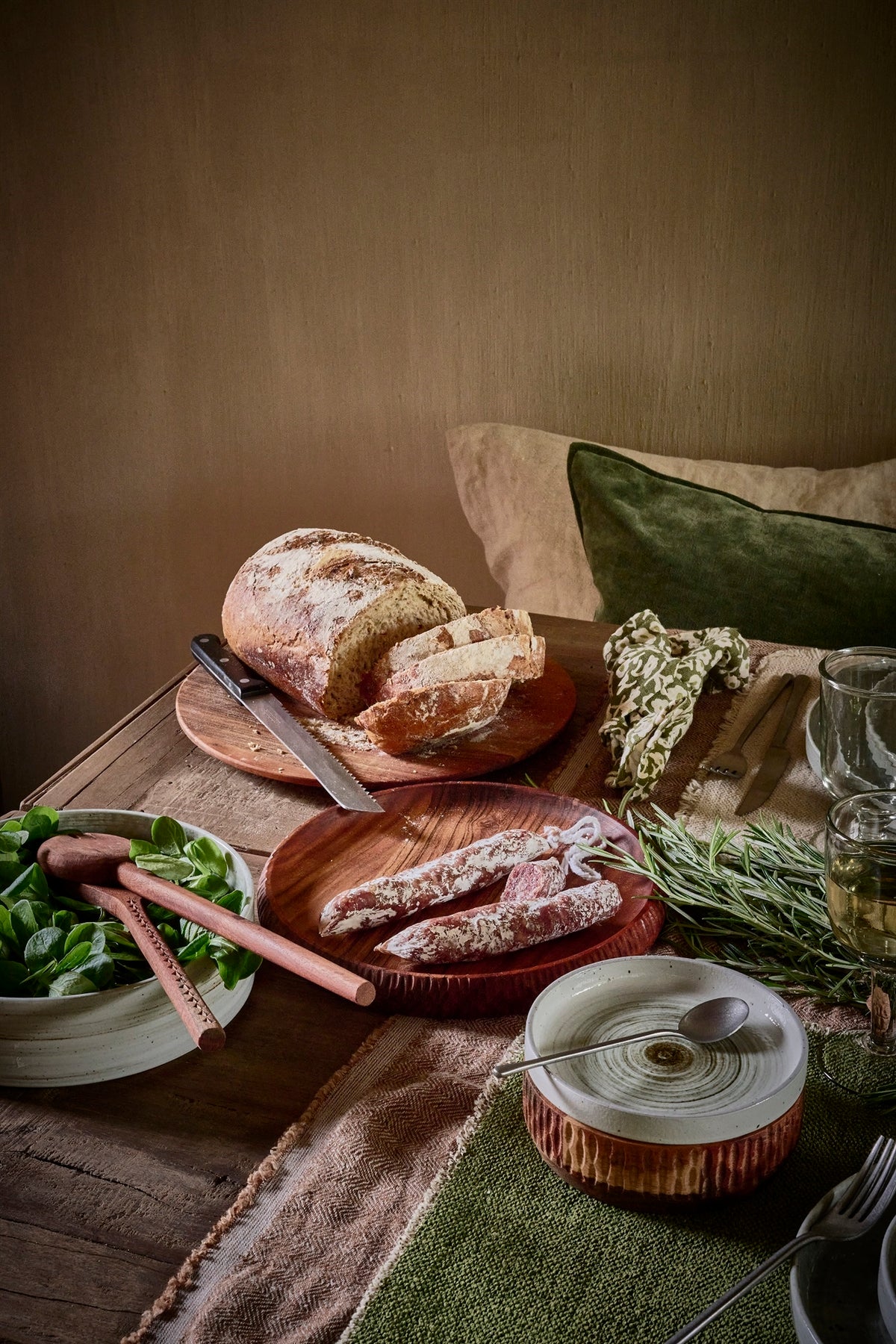 Hommage Carved Acacia Bowl — Medium by Pomax