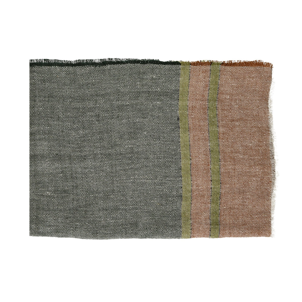 Brunello Striped Linen Throw by Pomax