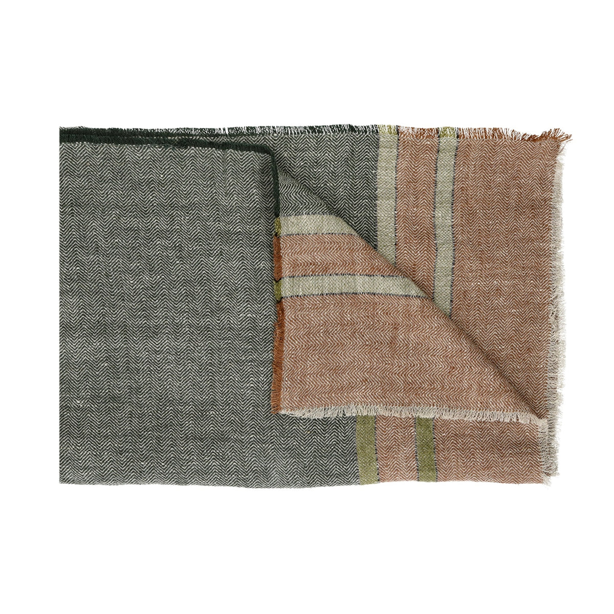 Brunello Striped Linen Throw by Pomax