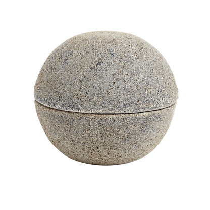 Stain Lidded Terracotta Jar by Muubs