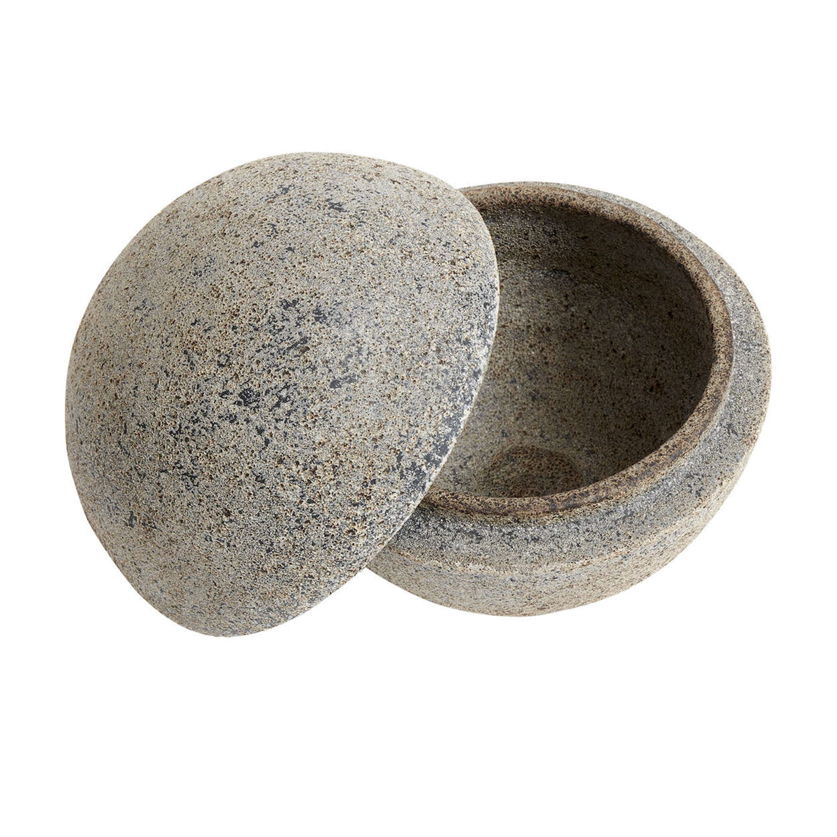 Stain Lidded Terracotta Jar by Muubs