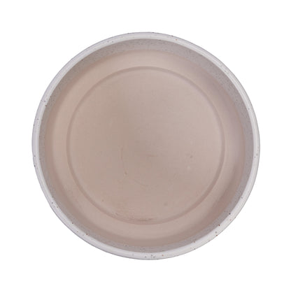 2 Pieces Ceramic Flowerpot, Modern Planter for Patio, Garden or Windowsills - Milk White