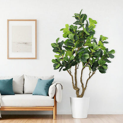 7FT Tall Artificial Banyan Tree Silk Plant – Large Faux Greenery