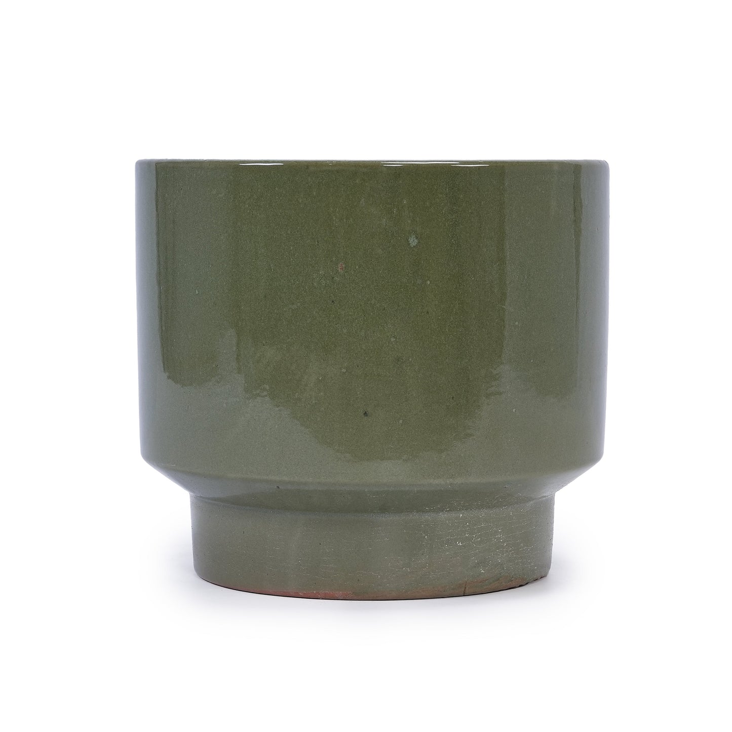 3 Pieces Ceramic Flowerpot Set - Antique Light Green