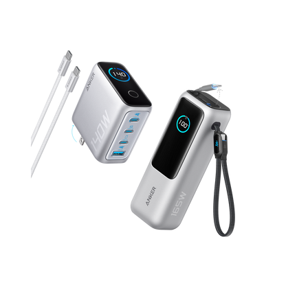 The Anker laptop power bank shown in a further product view