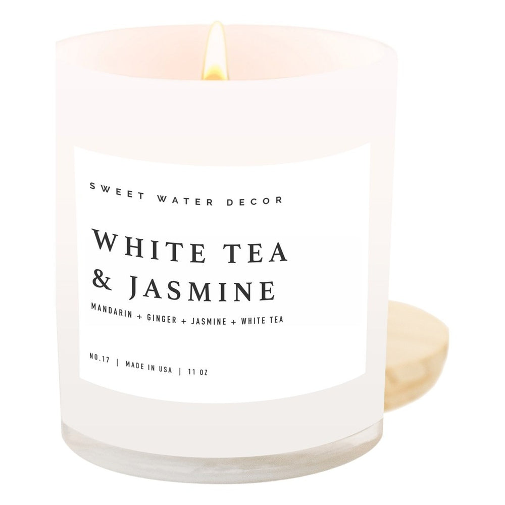 White Tea & Jasmine Soy Candle, 11 oz