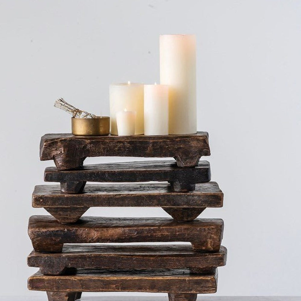 Primitive Wood Stackable Pedestal
