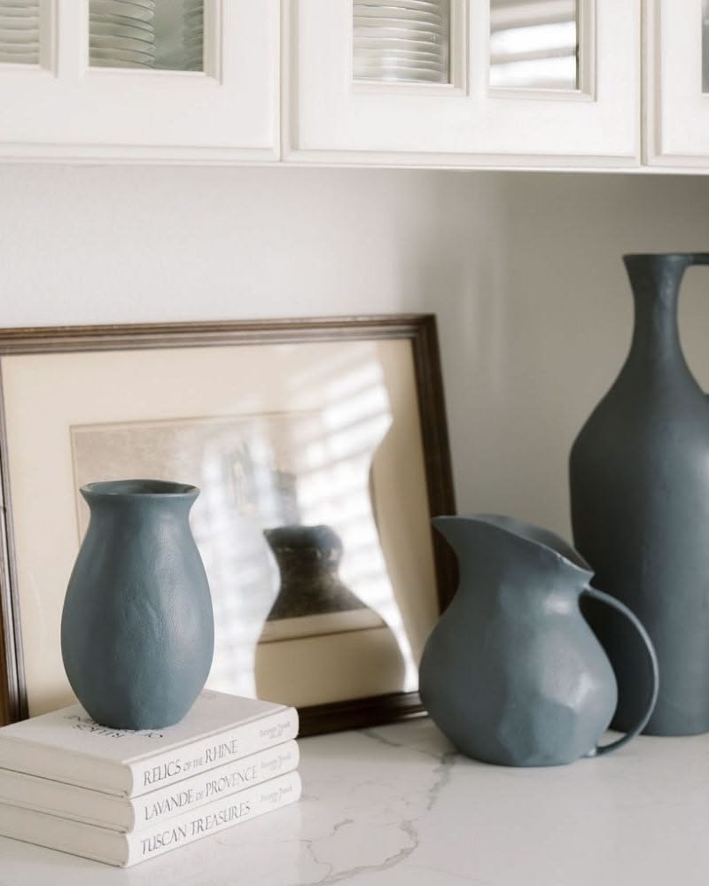 18" Aluminum Vase Pitcher in Warm Grey