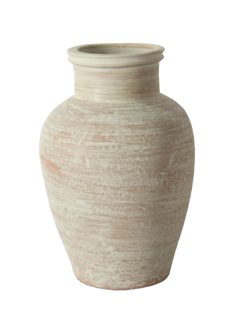 12.4" Hand Painted Terracotta Vase