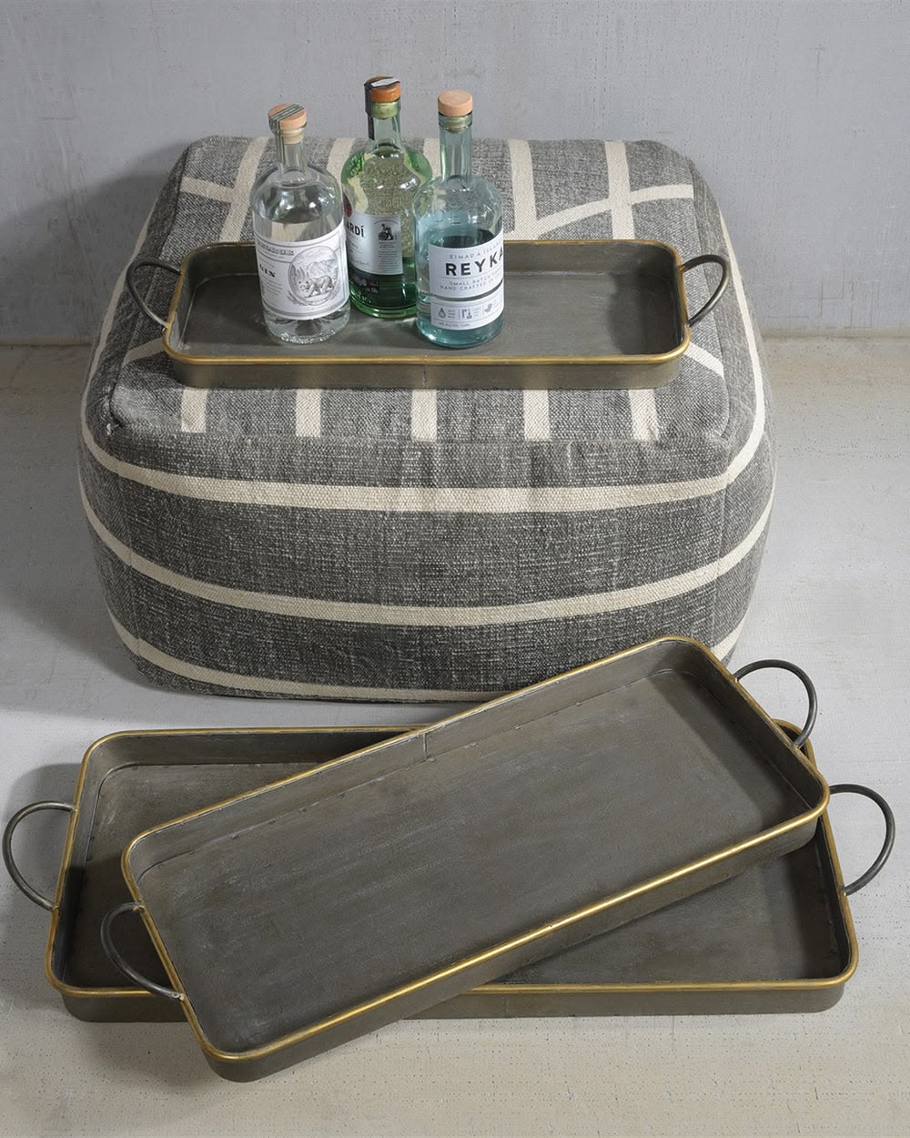 Archer Galvanized Trays — Set of 3