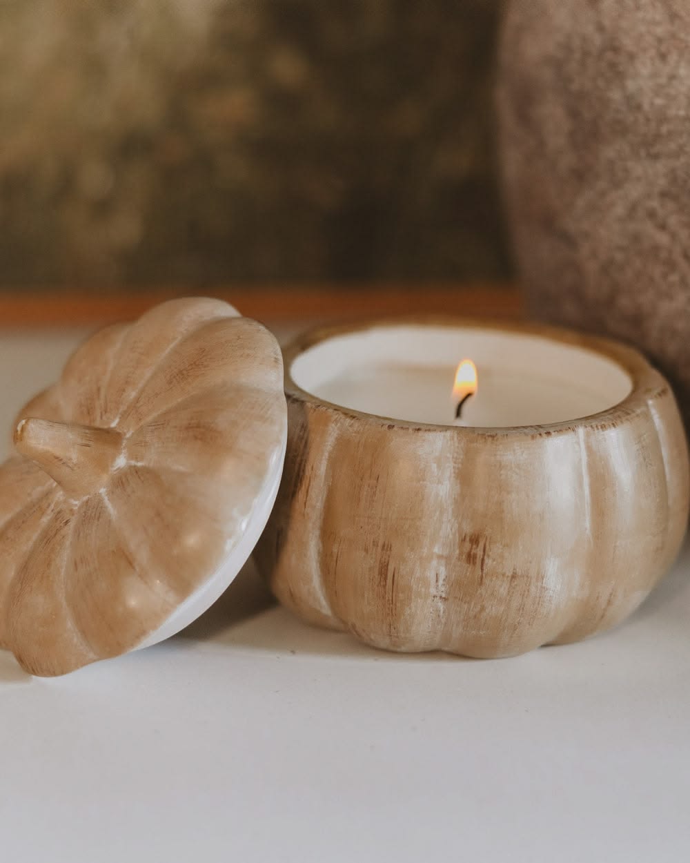 Pumpkin Spice Soy Candle - Ceramic Pumpkin Jar - 8 oz