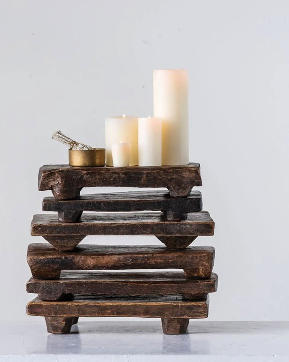 Primitive Wood Stackable Pedestal
