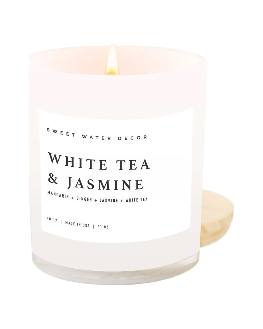 White Tea & Jasmine Soy Candle, 11 oz