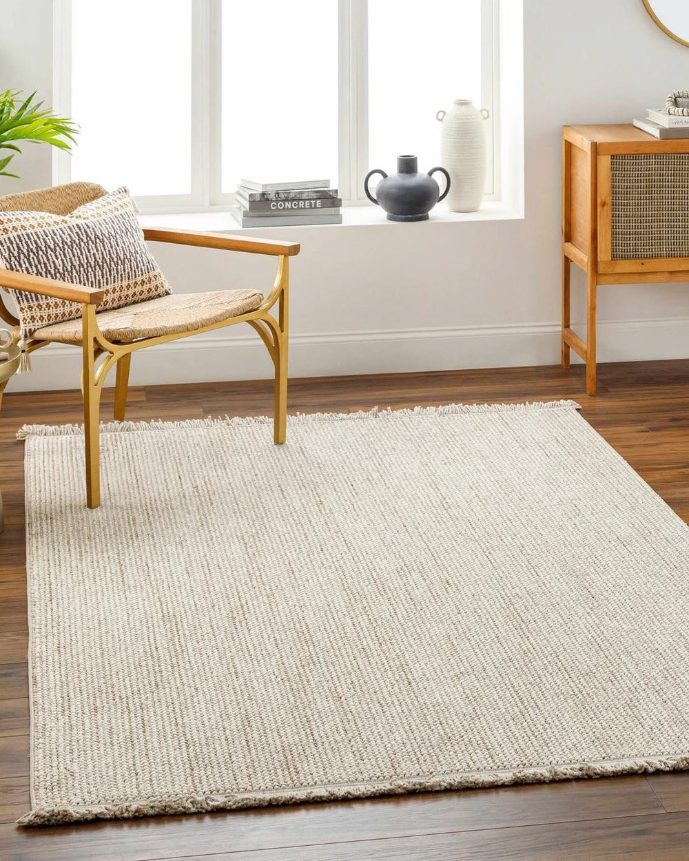 Gowan Beige Area Rug