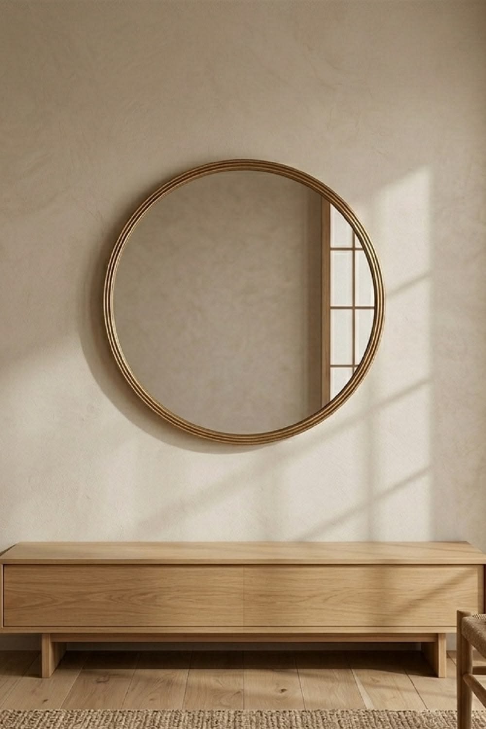 Round Cast Aluminum Mirror