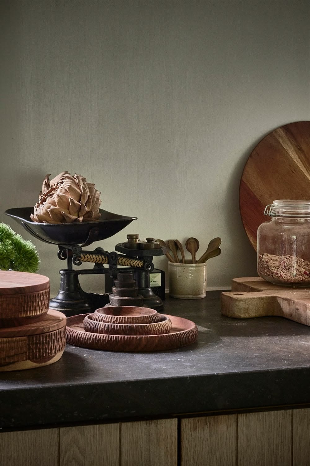 Hommage Carved Acacia Bowl