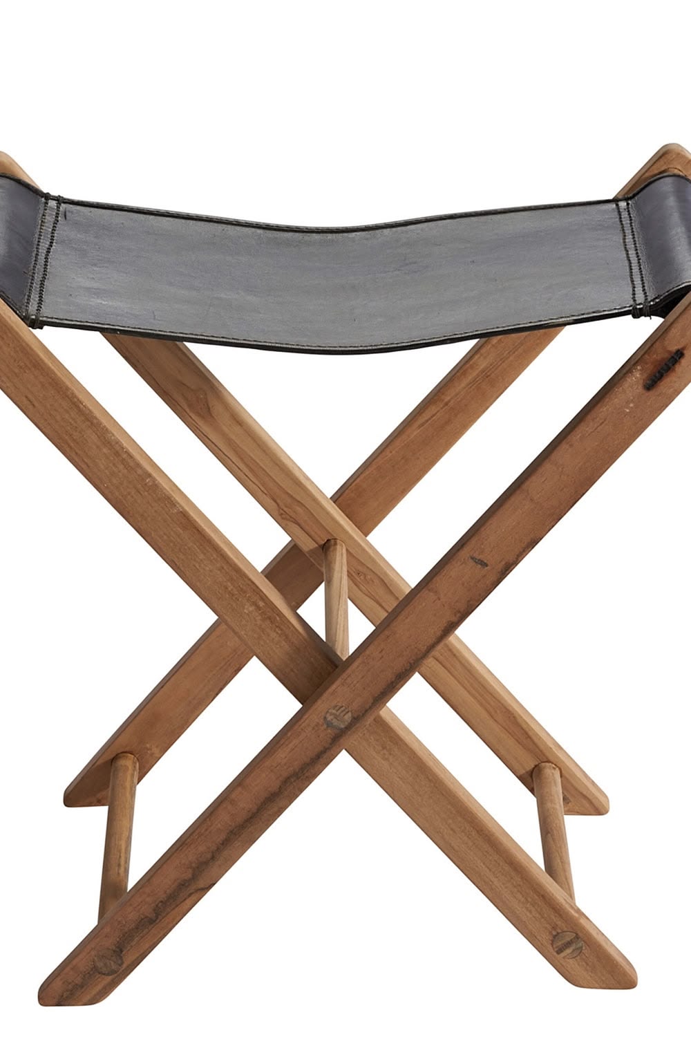 Memphis Folding Teak Stool — Set of 2